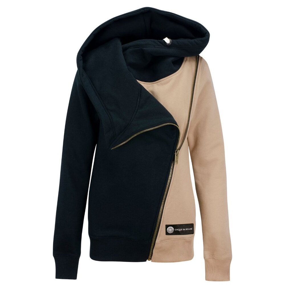 Cirque du Soleil Two Tone Asymmetrical Zip Up Hoodie